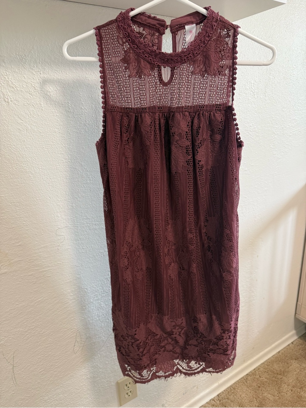 No Boundaries Lace Dress Plum